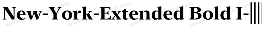 New-York-Extended Bold I字体转换